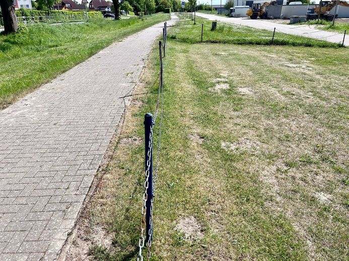 Platz für Schild Aufstellung