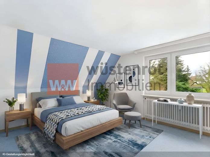 Großes Grundstück, Ponystall &amp; Nordseeluft - Familienhaus mit Herz im Luftkurort Hage – DG Elternschlafzimmer - KI Gestaltungsmöglichkeit