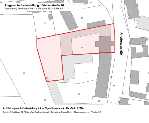 Voll vermietetes Mehrfamilienhaus | 3 WE + 6 Garagen | 11,14 % Rendite – Flurkarte