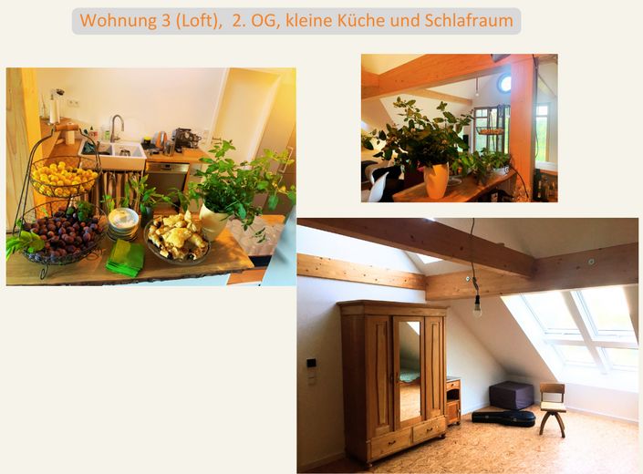 Küche, Schlafbereich Loft