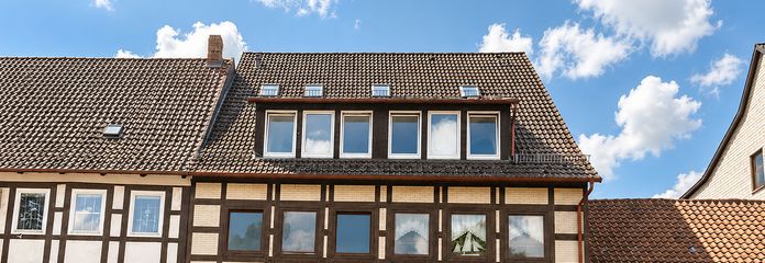 Vorderansicht des Hauses