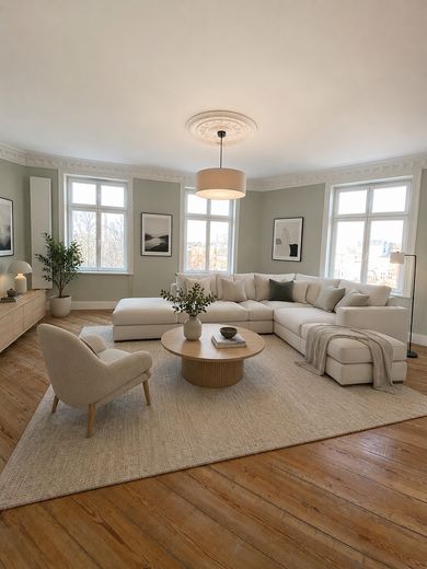 Jugendstil-Juwel in Szenelage St. Pauli – Top saniert | 4 Zimmer | 97 m², von Privat – Möblierungsvorschlag Wohnen