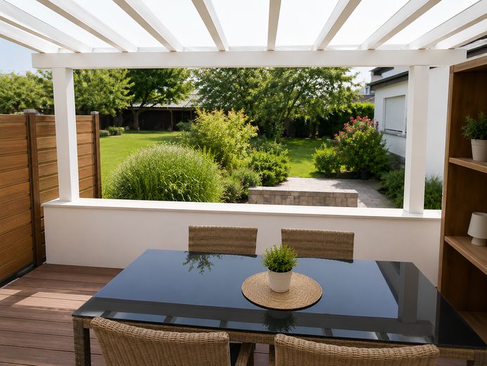 DHH+Bungalow zu Vermieten – Terrasse