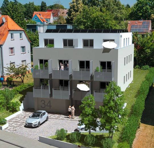 Möbliertes 1-Zimmer-Apartment mit Küche und Balkon (Erstbezug) – Außenansicht