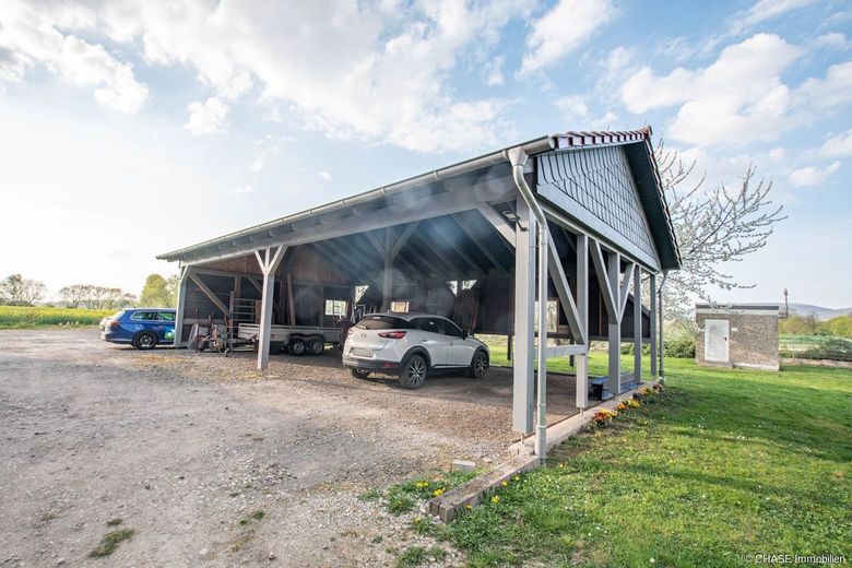 Einmalige Gelegenheit: Sanierte Mühle und Scheune in direkter Weserlage - Wohnen in H.O., Fuhlen! – Carportgebäude