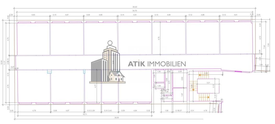 ATIK: Moderne, individuell gestaltbare Arbeitsplätze mit attraktivem P-L-Verhältnis - provisionsfrei – Grundriss 3. OG - 400 m²