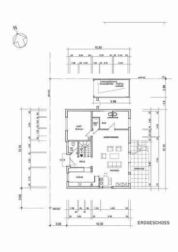 Geräumiges und modernisiertes 8-Zimmer-Einfamilienhaus mit geh. Innenausstattung in bester Lage – Grundriss EG