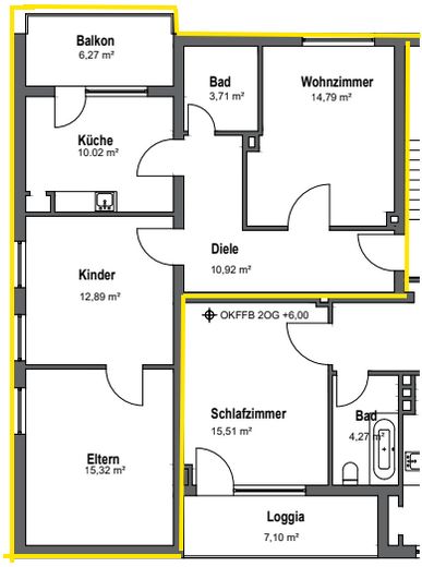 Frisch renovierte 3-Zimmer-Wohnung mit Balkon, frei ab sofort – Foto 13