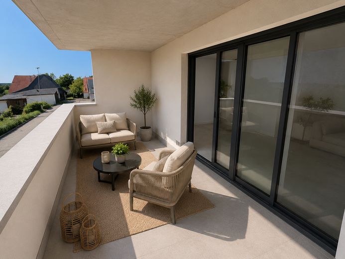 Neubau-Erstbezug | Helle 2-Zimmer-Wohnung mit Balkon und Garten ca. 100 m² | KfW 40 QNG – Foto 6
