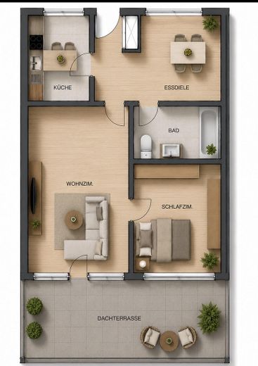 Traumhafte Loftwohnung mit ca 22m² Dachterrasse, Aufzug & Parkblick – provisionsfrei – Foto 21