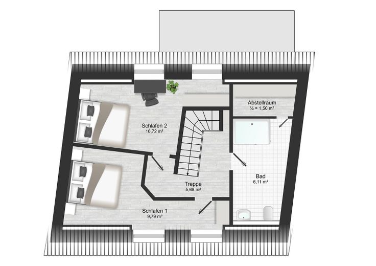 Plan-Zustand: Dachgeschoss
