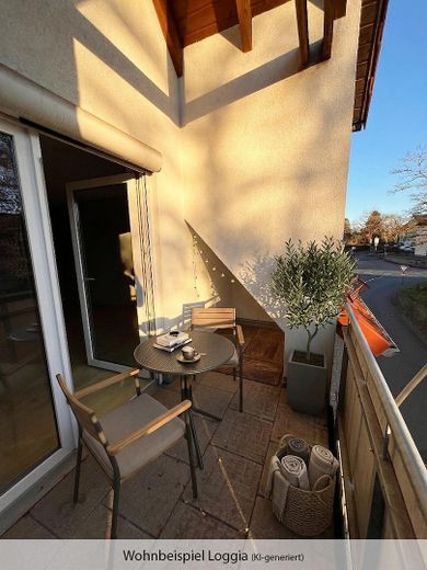Helle Dachgeschosswohnung mit Loggia, Stellplatz und Wohlfühlfaktor in Langenzenn (VB) – Loggia – Wohnbeispiel