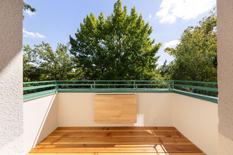 Balkon mit Blick ins Grüne