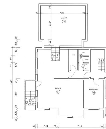 Grundriss Lager (Keller)