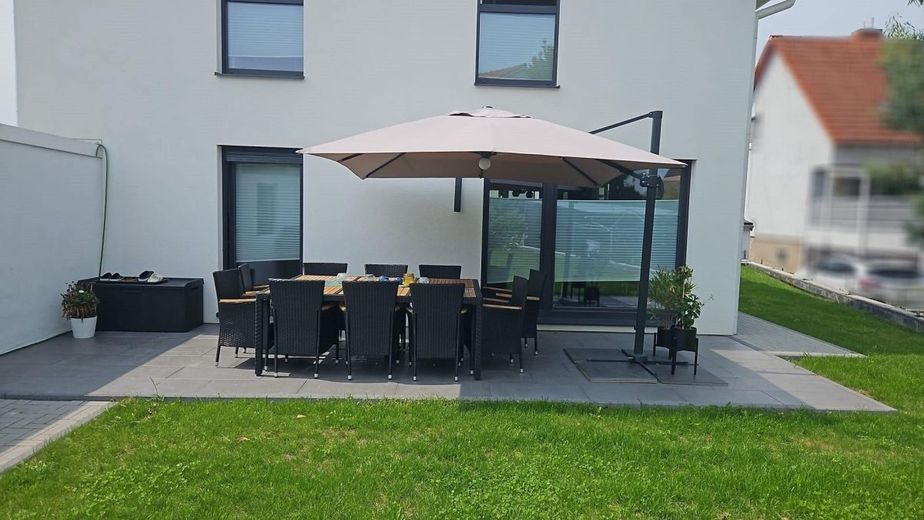 KFW 40+ Haus, wohnen mit Charakter: Freistehendes Einfamilienhaus in Lambsheim – Garten