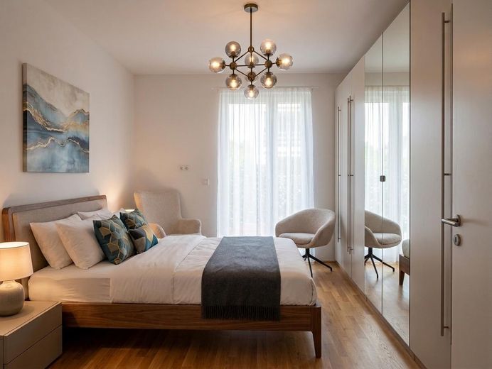 Appartement moderne et haut de gamme de 4 pièces avec jardin - sans commission – Schalfzimmer
