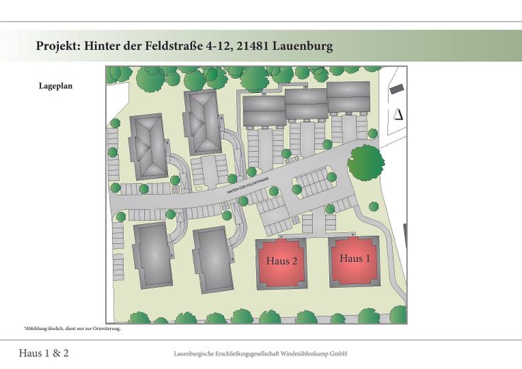 3 Zimmer STG Neubau-Eigentumswohnung 1.21 – Lageplan Haus 1 & 2 