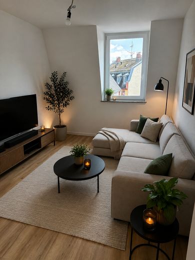 Wohnzimmer KI-generiert