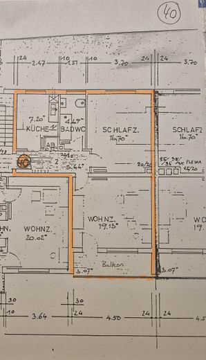 Grundriß WE 40