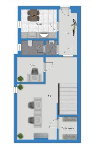 Sichtbarkeit trifft Frequenz – Grundriss UG
