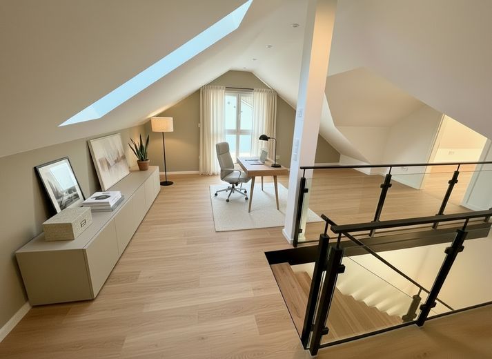 Arbeitszimmer möbliert