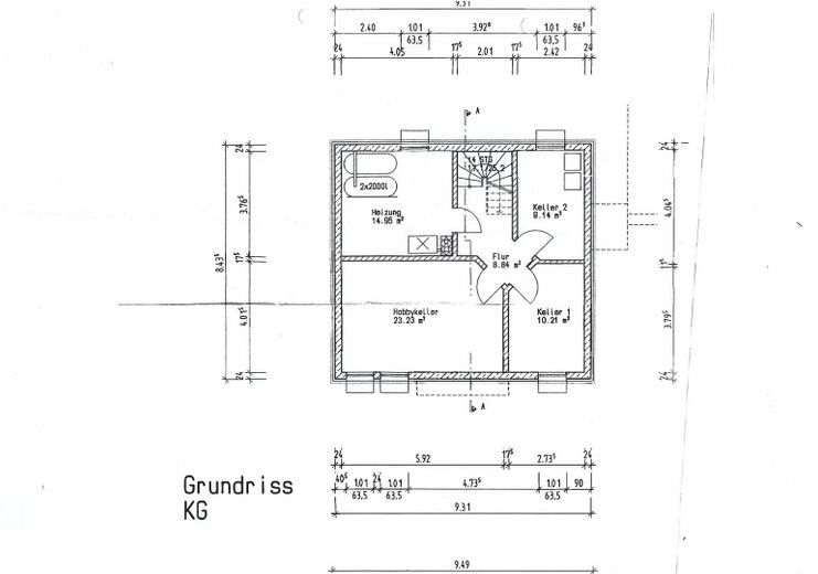 1-gezinshuis in 93333 Neustadt/Do (bj 2003), 120m² woonoppervlakte, 532m² grond en dubbele garage – Grundriss KG