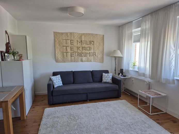 2-pokojowe mieszkanie przy porcie w Boizenburgu: częściowo umeblowane i gotowe do zamieszkania – Wohnzimmer