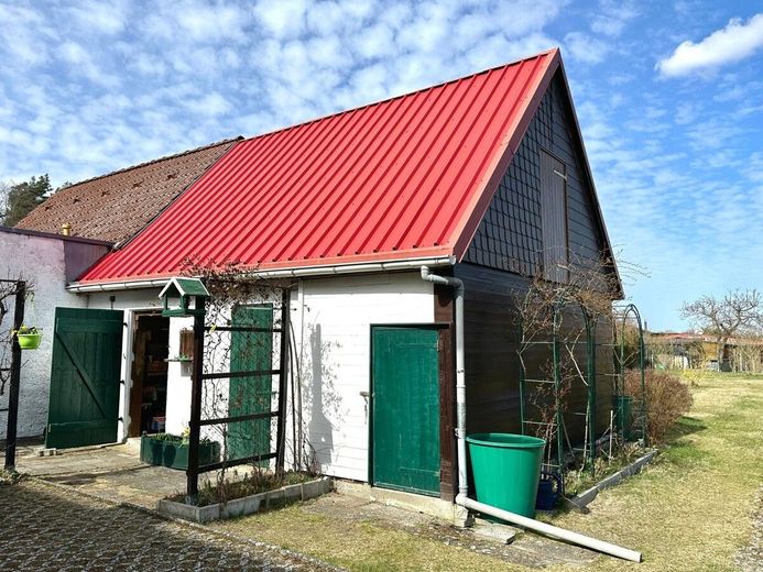 HORN IMMOBILIEN ++ gemütliches Zuhause in idyllischer Lage, Doppelhaushälfte in Eggesin – Nebengebäude