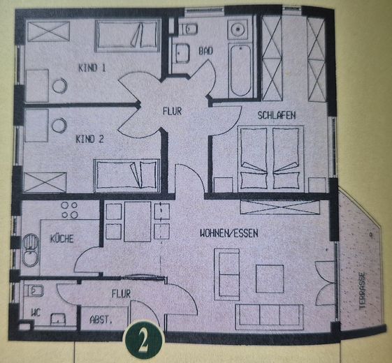 Приваблива 4-кімнатна квартира із садом і терасою в Радебойлі – Grundriss