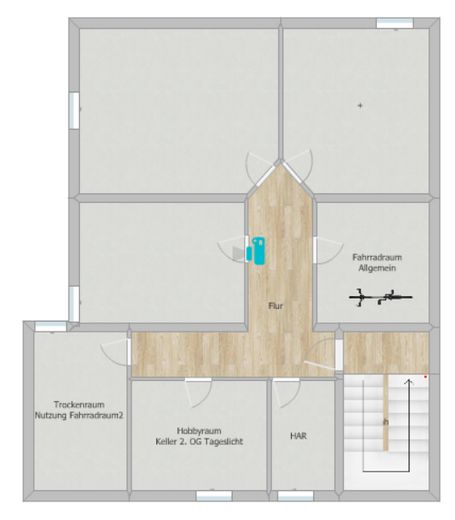 Appartamento per famiglie di rara bellezza – balcone esposto a sud-ovest, 2 bagni e posizione tranquilla di prim’ordine a Freiburg-Vauban – Hobbyraum - Bike Räume 