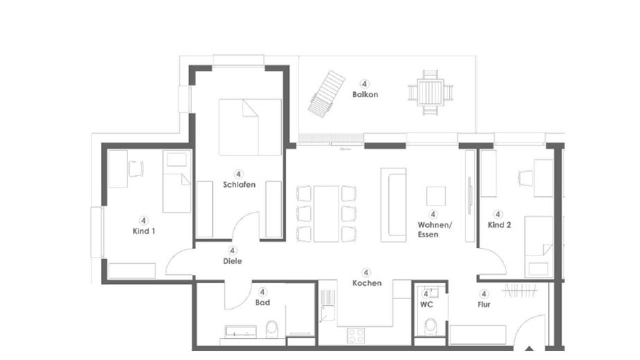 Wijk aan de Wiener Platz Feuerbach - 4-kamernieuwbouwappartement met keuken, lift, terras, ondergrondse parkeerplaats – Foto 15