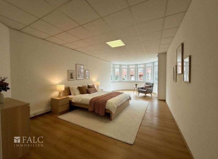 Exklusives Wohnen auf einer Ebene - 6 Zimmer, ca. 220 m², Balkon &amp; TG-Stellplatz möglich – Einrichtungsbeispiel