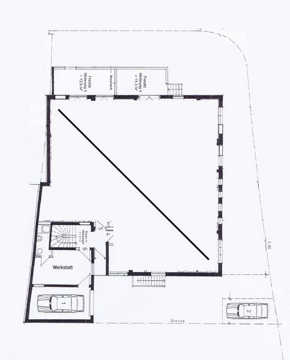 Grundriss der Garage/Werkstatt