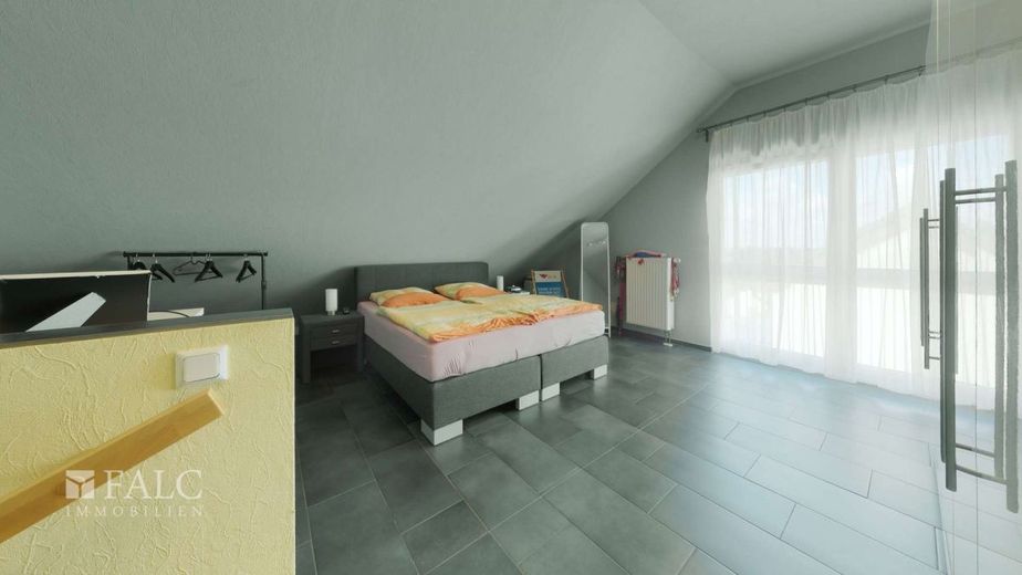 Moderne Doppelhaushälfte auf Erbbaugrundstück - familienfreundlich und ruhig – Schlafzimmer DG