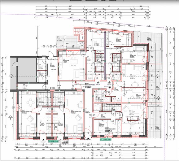 Grundriss Wohnungen 1-6 EG
