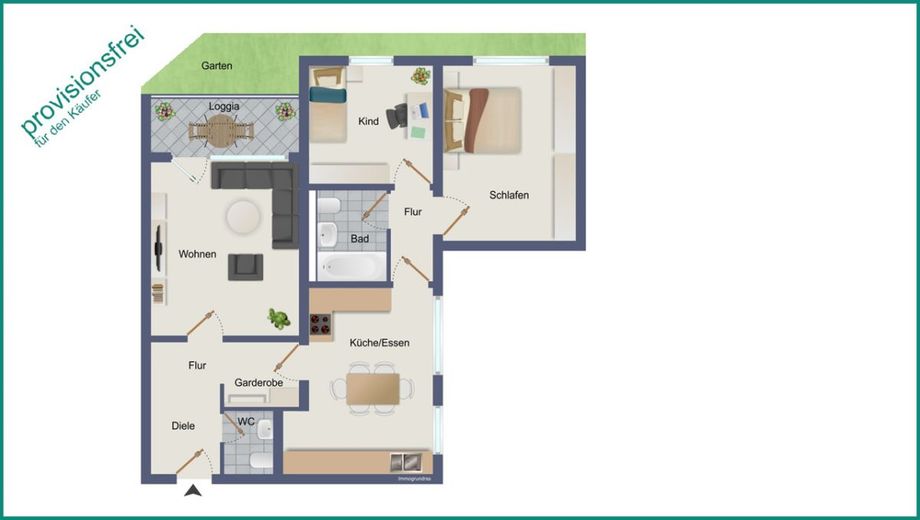HÜBSCHE 3-ZIMMER-EIGENTUMSWOHNUNG MIT TOLLEM ZUSCHNITT UND BALKON IN RADEVORMWALD, PROVISIONSFREI! – Gut geschnittene Eigentumswohnung