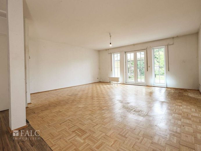 Leben und Arbeiten in perfekter Balance: Ihr neues Doppelhaus im Grünen! – Wohnzimmer EG