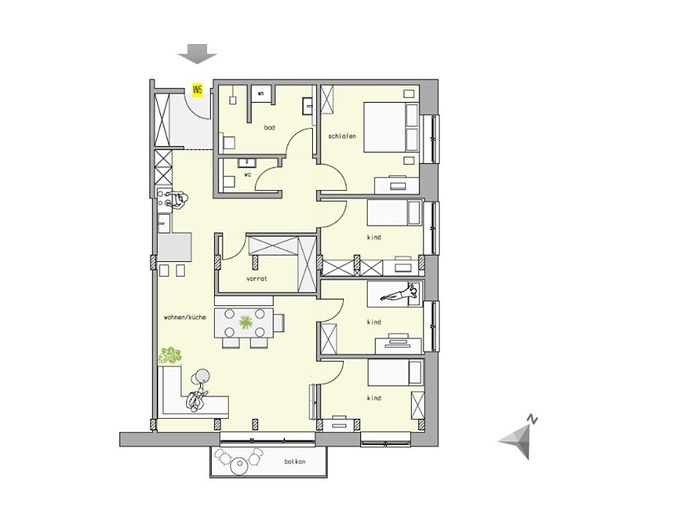 5-Zi-Wohnung, Erstbezug, energieeffizient, barrierefrei (Typ 5) – Foto 18