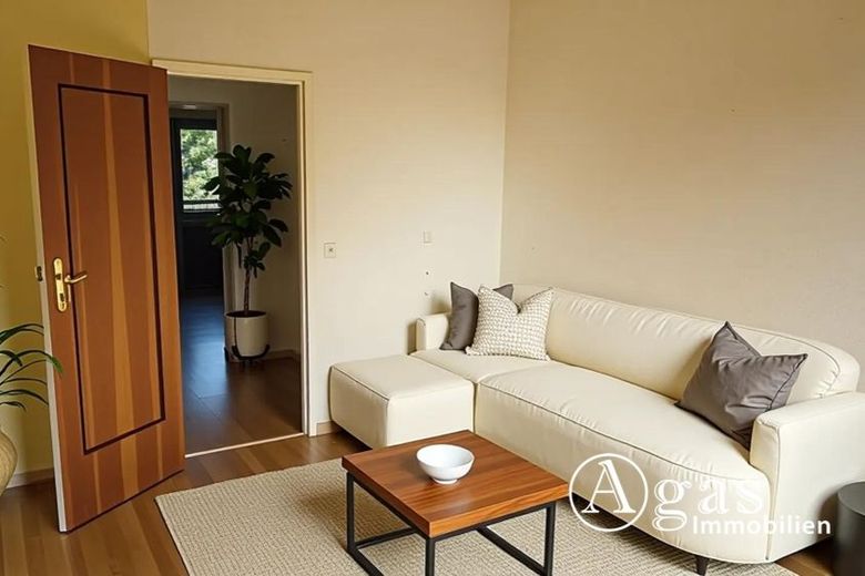 Derzeit vermietete 2,5-Zimmer-Wohnung mit Balkon zum Verkauf – Arbeitszimmer/Kinderzimmer