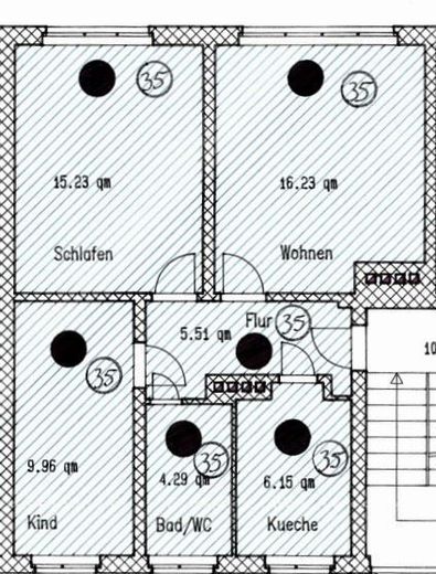 Gemütliche und vermietete 3-Zimmer mit Laminat, Balkon, Stellplatz und Wannenbad in ruhiger Lage! – GR
