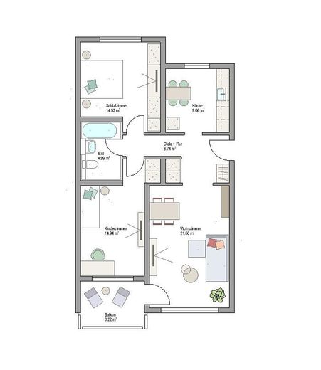 helle Dachgeschosswohnung in ruhiger Lage – Foto 2