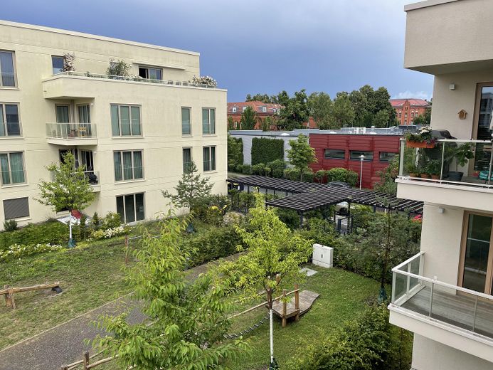 Blick vom Balkon