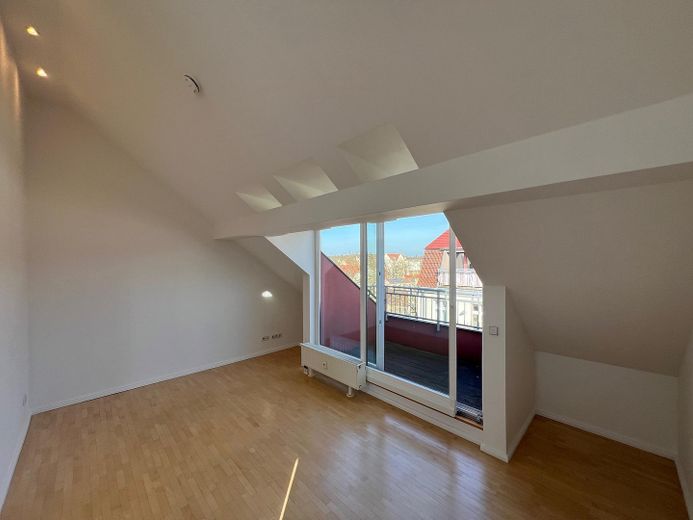 Wohnzimmer mit Dachterrasse