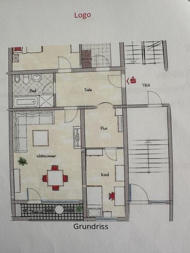 GE-Buer, 84 m2 Wfl. EG mit Garage und Balkon – Foto 15