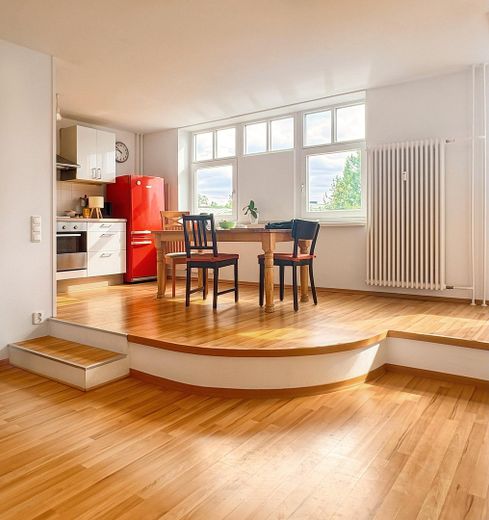 Potsdamer Platz – Lichte Maisonette am Park: Bezugsfrei, Provisionsfrei! – Offene Küche