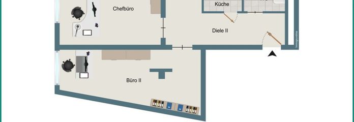 Büroräume mit schöner Aufteilung direkt am Stadtzentrum