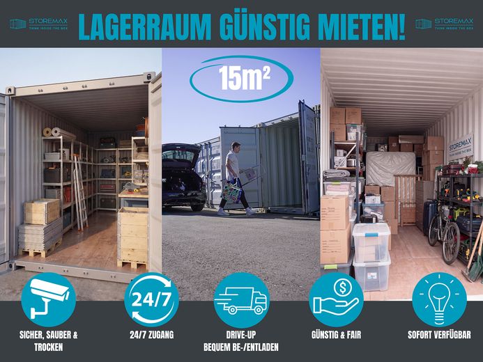 Lagerraum Berlin-Neuenhagen ab 129€/Monat – 15m² Container, sicher, sofort frei! – Foto 1