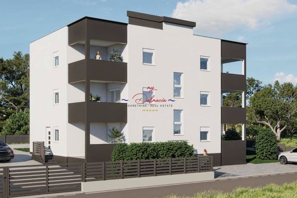 Sabunike, Bauland mit Projekt 6 Wohnungen nähe Meer