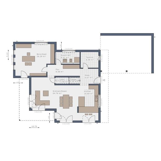 Architektonische Brillanz: Entdecken Sie das ideale Zuhause für Anspruchsvolle – Grundriss Erdgeschoss