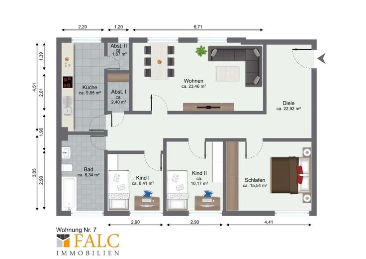Einziehen, ankommen, wohlfühlen: Modernisierte 4-Zimmer-Wohnung für die ganze Familie! – Grundriss